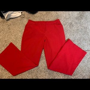 Red bootcut dress pants